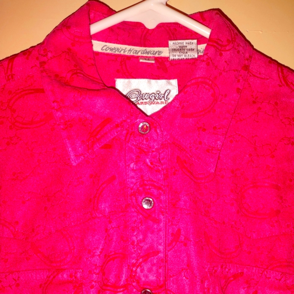 Cowgirl Hardware fuschia blouse